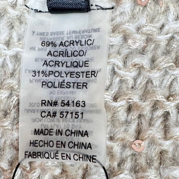 NWT Kensie Twist Knit Headband Cream Sequin Detailed Fall Winter Accessories - Picture 6 of 9